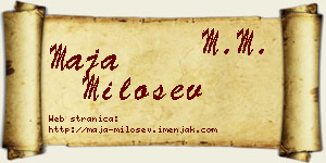 Maja Milošev vizit kartica